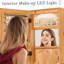 Armoire-penderie pour armoire à bijoux en bois massif avec miroir pleine longueur, 47,5 x 14,3 po, verrouillable au mur avec lumière DEL-783144941