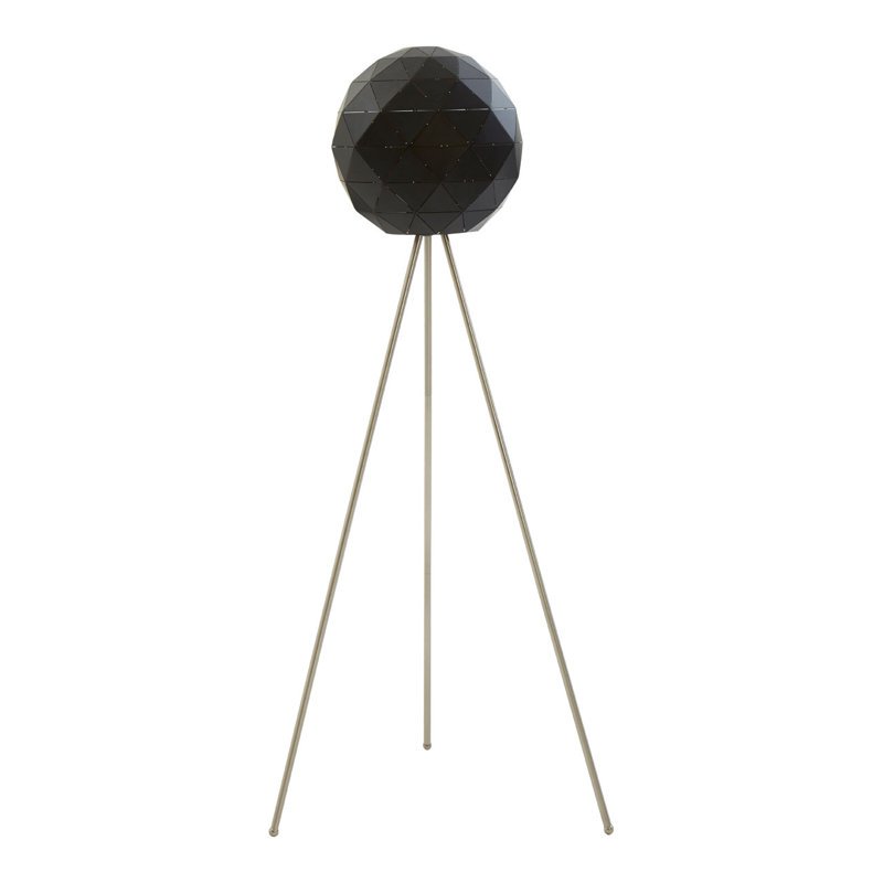 Cosima 160cm Silver Tripod Floor Lamp, Black