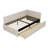 Modern Style Twin Size L Shape Corner Bed, Linen Upholstered Daybed With Two Storage Drawers-965442927