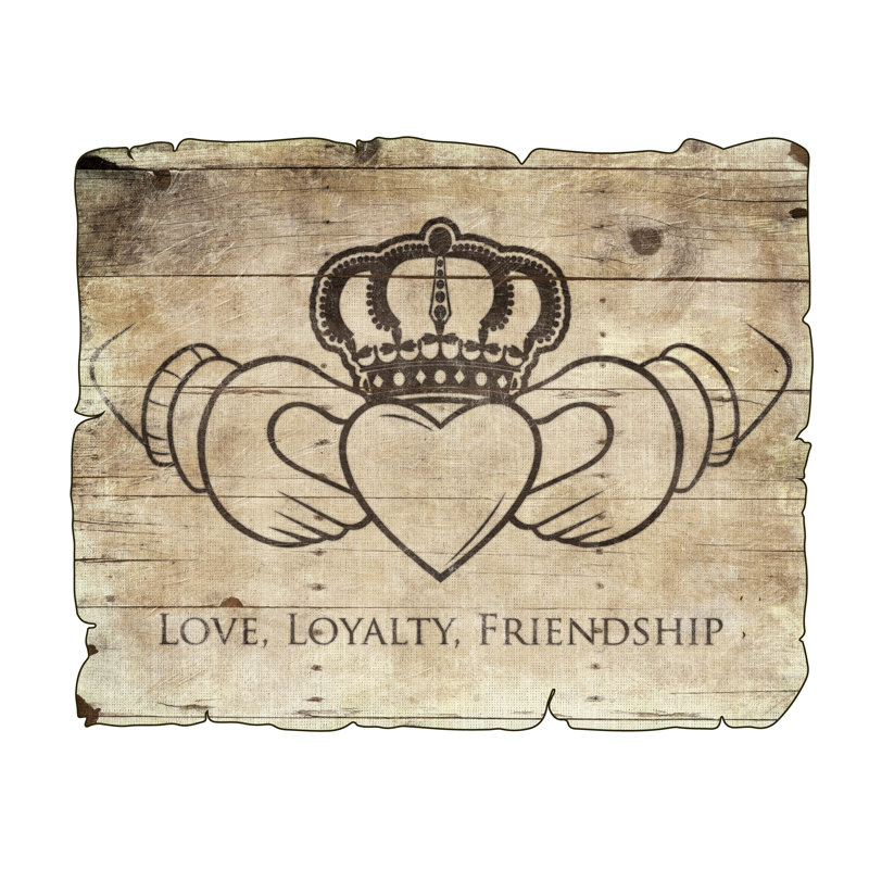 Décalques muraux love loyauté et amitié, H 60 po x l 40 po x P 0,32 po