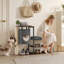 Entryway Shoe Bench with Cat Condo, Perch and Sisal Scratching Post-1460761057