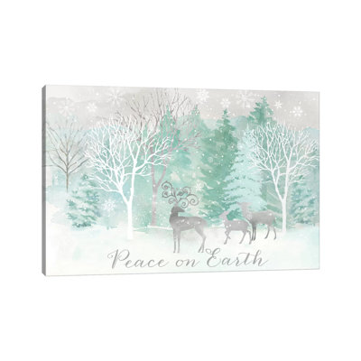Peace on Earth Silver landscape 1 Piece Wrapped Canvas Wall Art