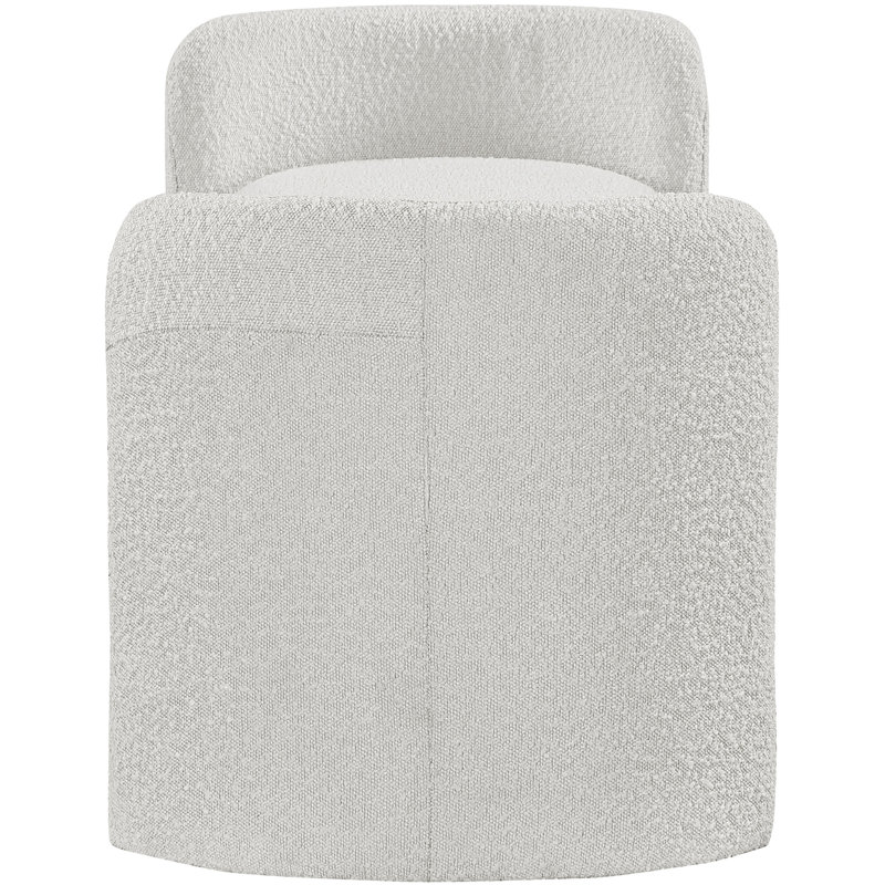 Peyton Boucle Fabric Bench, Cream Boucle Fabric