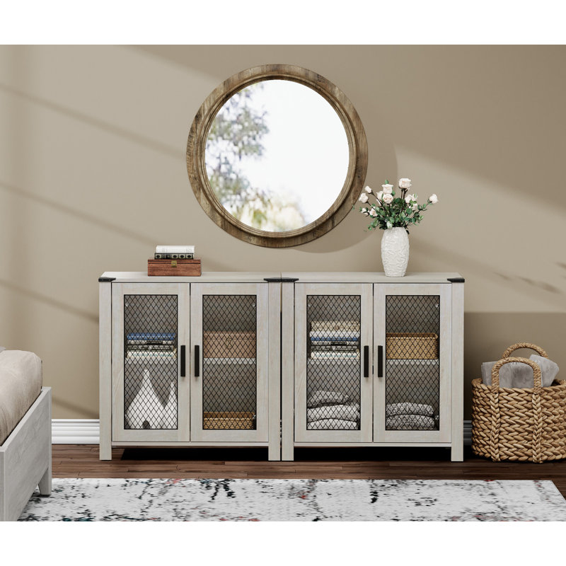 Vita 61.2'' Sideboard, White/White