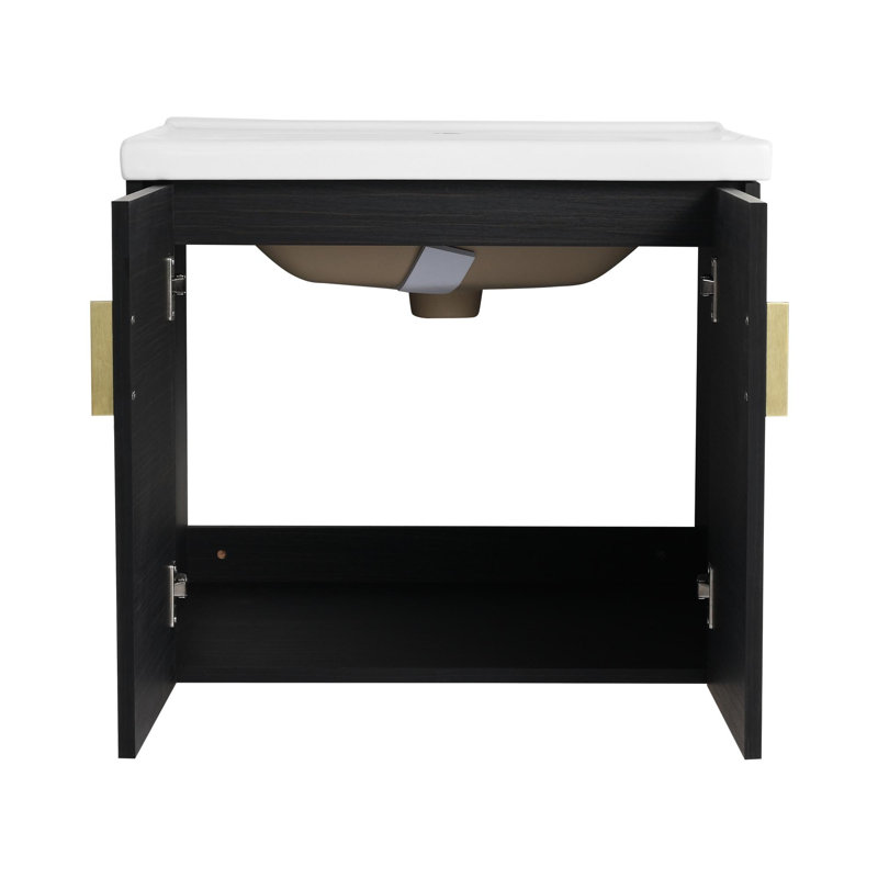 Wall Mounted Bathroom Vanity with Sink, 24"