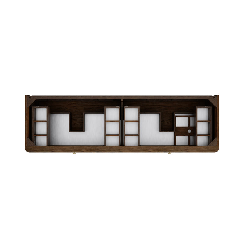 Allamari 72" W Double Vanity w/ FreePower Wireless Charger, Tajnar Eclos, Sable Oak