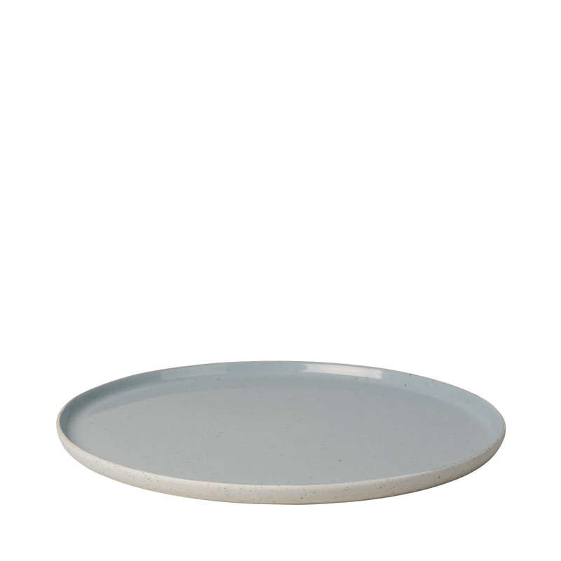 Assiette plate en céramique 10 po SABLO, Bleu pierre