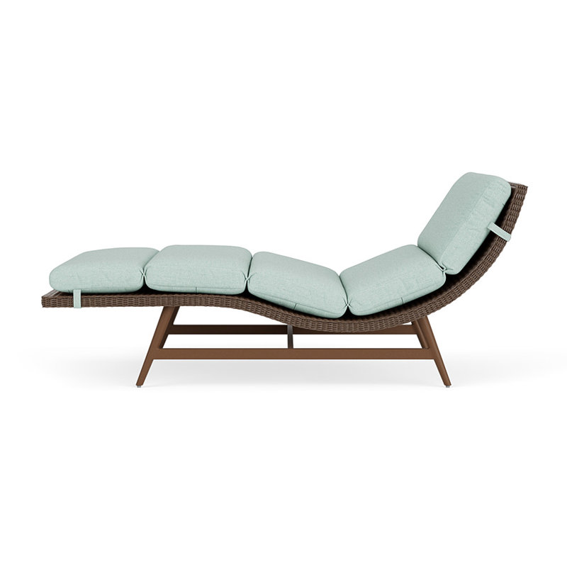 Cascade Outdoor Chaise Lounge, Demo Mist, Bark