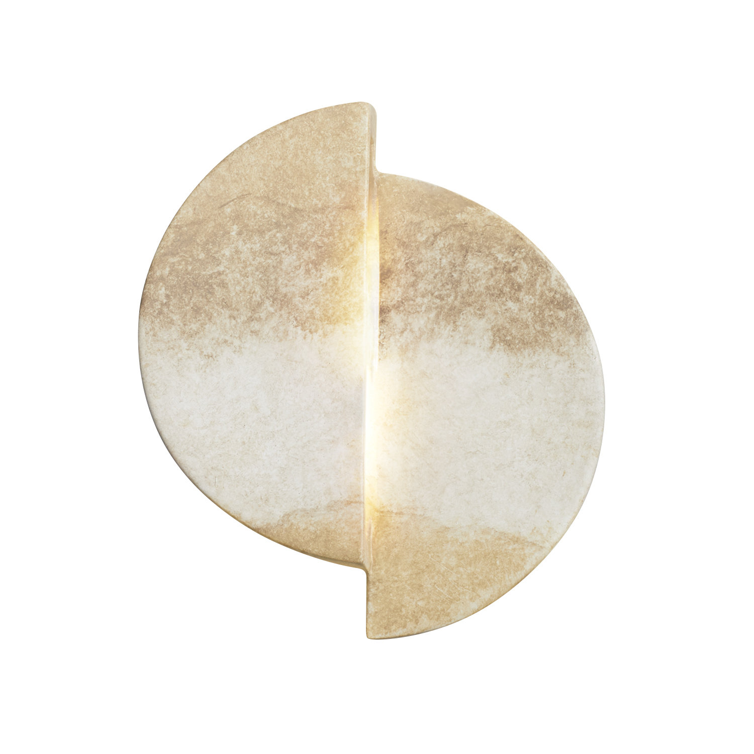 Tenny Single Light Ceramic Flush Mount Sconce, Greco Travertine