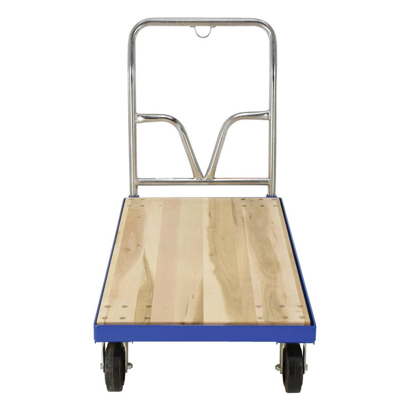 Camion plateforme en bois franc, H 38,38 po x l 24,5 po x P 53,88 po