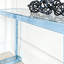 Console en verre transparent avec plateau en acrylique-396139181-396139182