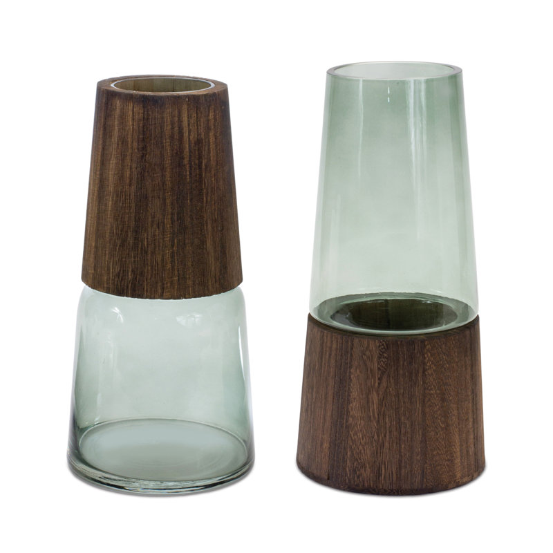 Vase de table Akash, Brun / vert