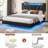 Kachine Upholstered Unfinished Bookcase Storage Bed-157859822-174581885