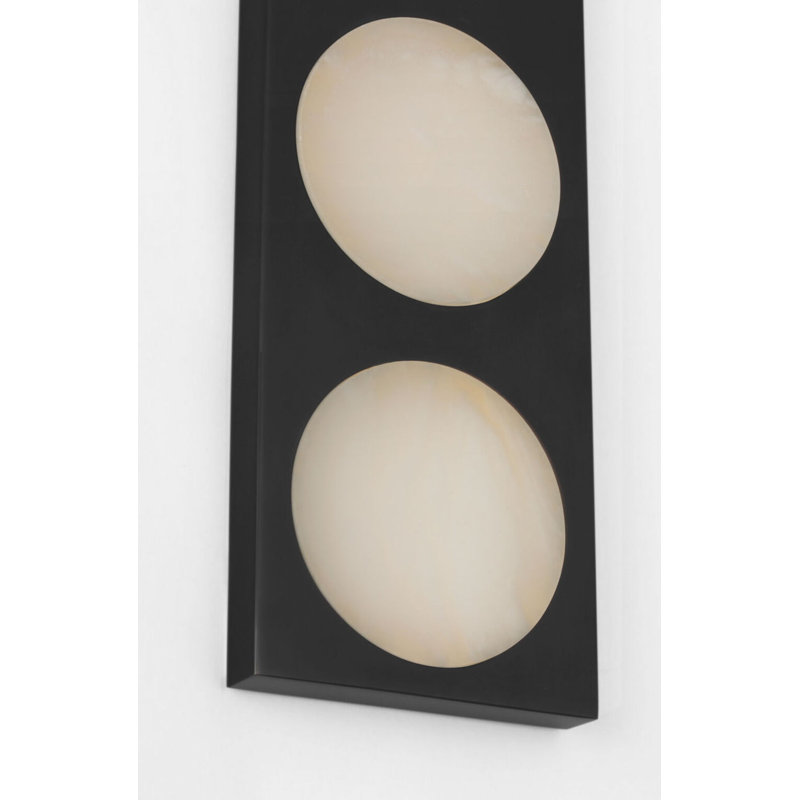Dichotomy Sconce with Alabaster, 18" H x 4.5" W x 0.75" D, Bronze, 4 Lights