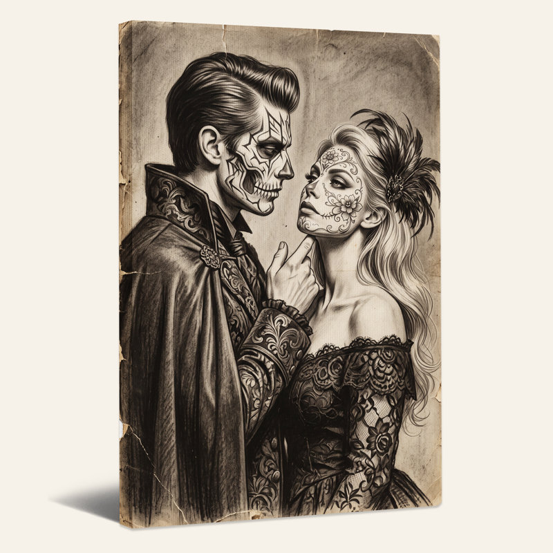 Reproduction d'art gothique sur toile gothique, H 48 po x l 36 po