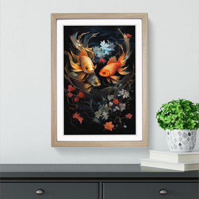 Pisces Fish Zodiac Classicism No.2 1 Piece Single Picture Frame Wall Art