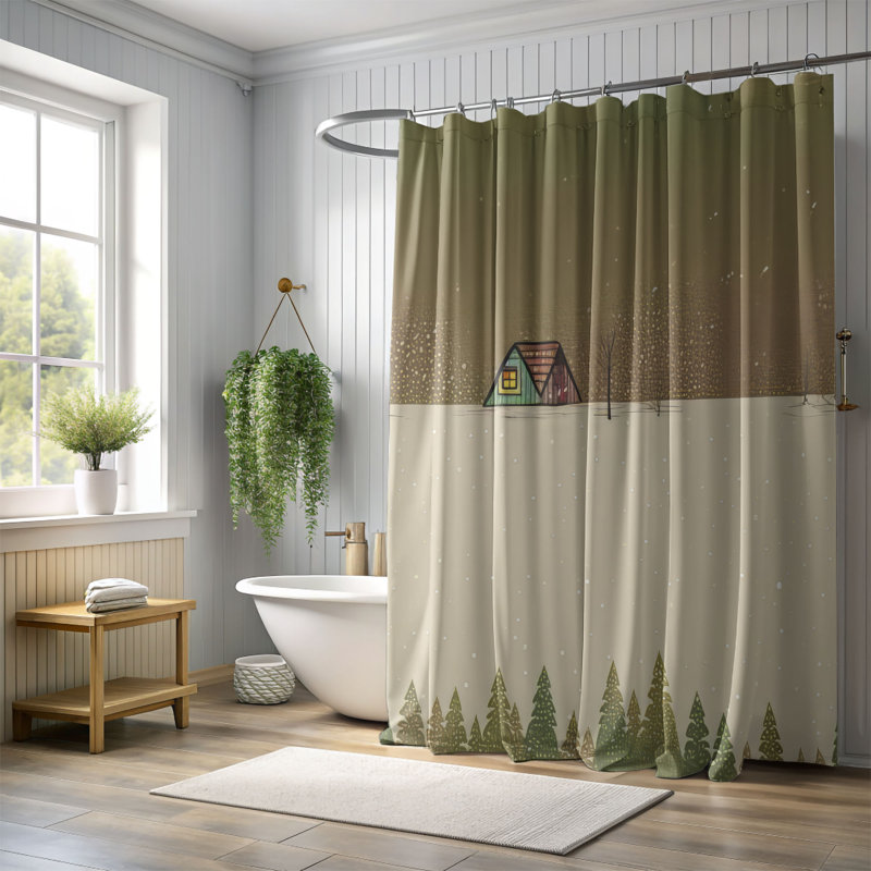 Rideau de douche Winter Snuggle - Premium, L 71 po x L 74 po