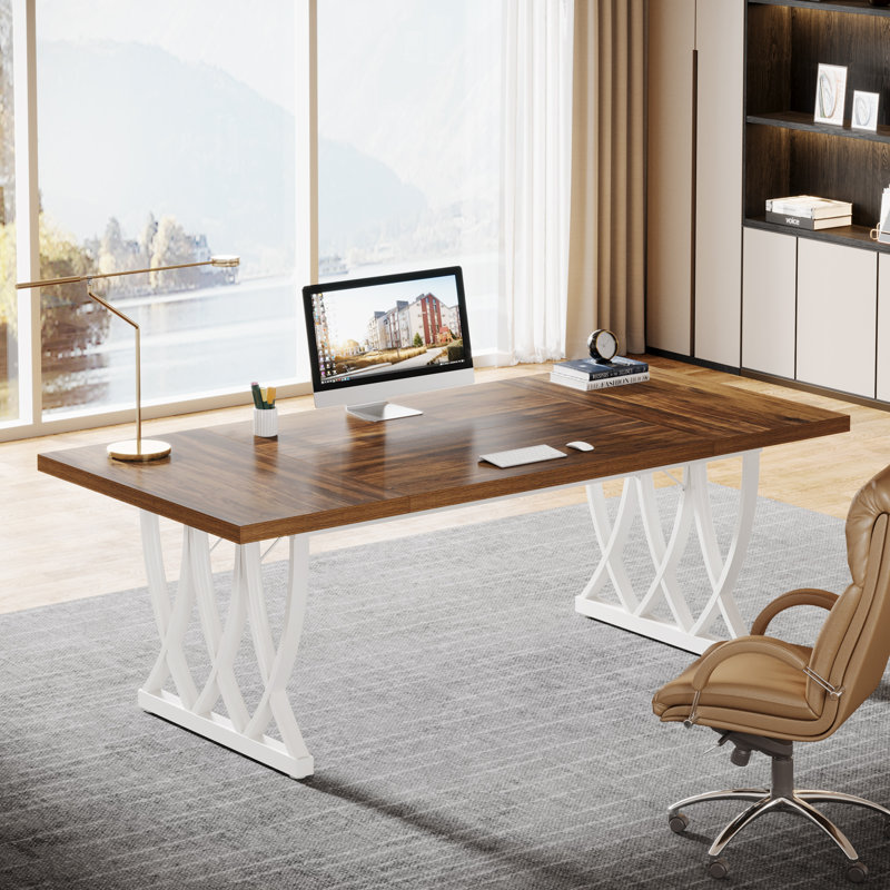 Tanaja Executive Desk, White