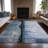 Machine Washable Indoor/Outdoor Xhevrie Blue Rug-111924996
