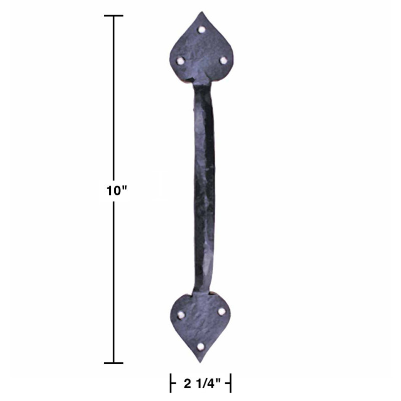 Heart Wrought Iron Door Pull Plate