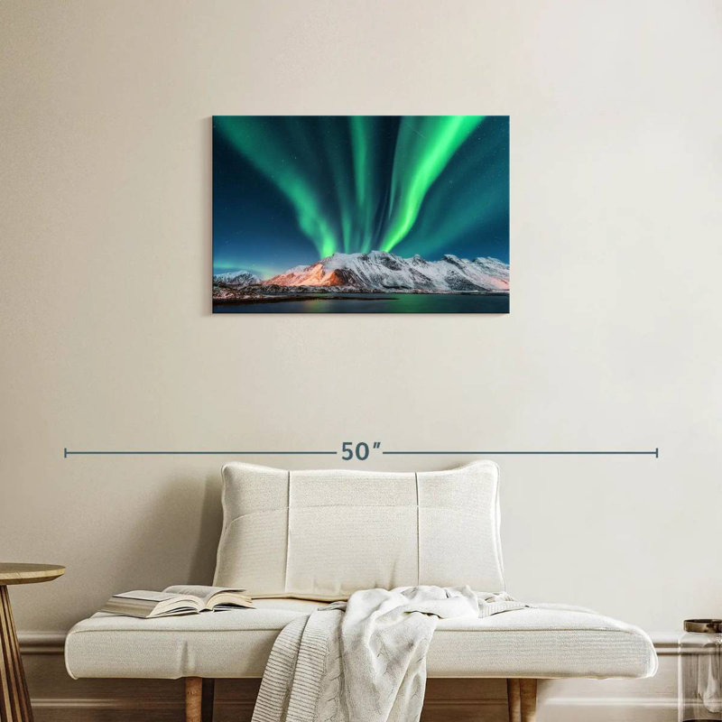 Alvord Lofoten Mountain Northern Lights, H 20 po x l 30 po