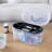 Oval Clear Storage Basket with Black Tray