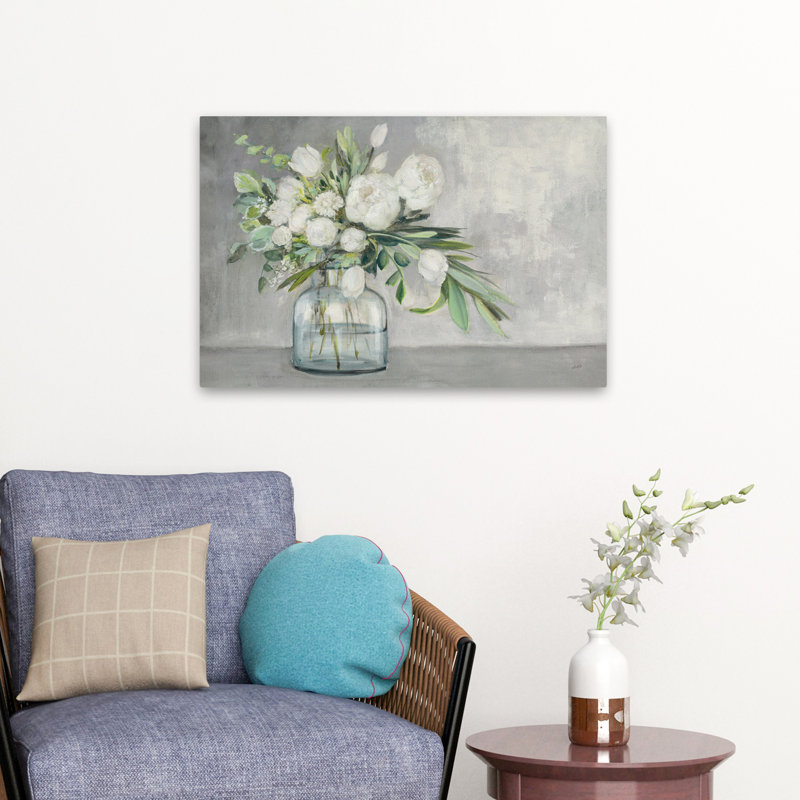 Contemporary Spring Bouquet White, 24" H x 16" W