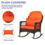 Chaise berçante d'extérieur en osier Ashawnti