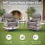 Ensemble de mobilier de patio en osier - Ensemble de conversation modulaire en rotin 5 pièces avec 2 chaises berçantes pivotantes, 2 repose-pieds et 1 table d'appoint pour terrasse-845241690