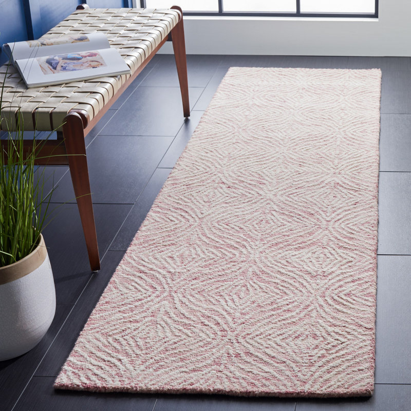 Pezanetti Hand Tufted Wool And Cotton With Latex Abstract Rug, Runner 2'3" x 8'