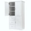 Armoire de rangement haute et large avec portes pour salle de bain / bureau, trois tiroirs-374780515