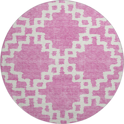 Premium Machine Washable Prisco Blush Rug