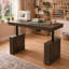 Table de bricolage électrique réglable en hauteur de 160 cm (63 po) de largeur avec 4 positions mémorisables, fini bois foncé