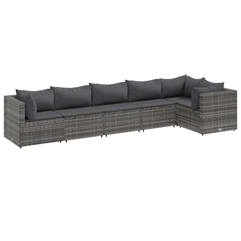 Ensemble de salon d'extérieur gris anthracite