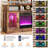 Tv Stand With Electric Fireplace Led Lights Remote Controls Storage Cabinets-1666453036
