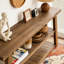 63" Solid Wood 3-Tier Console Table