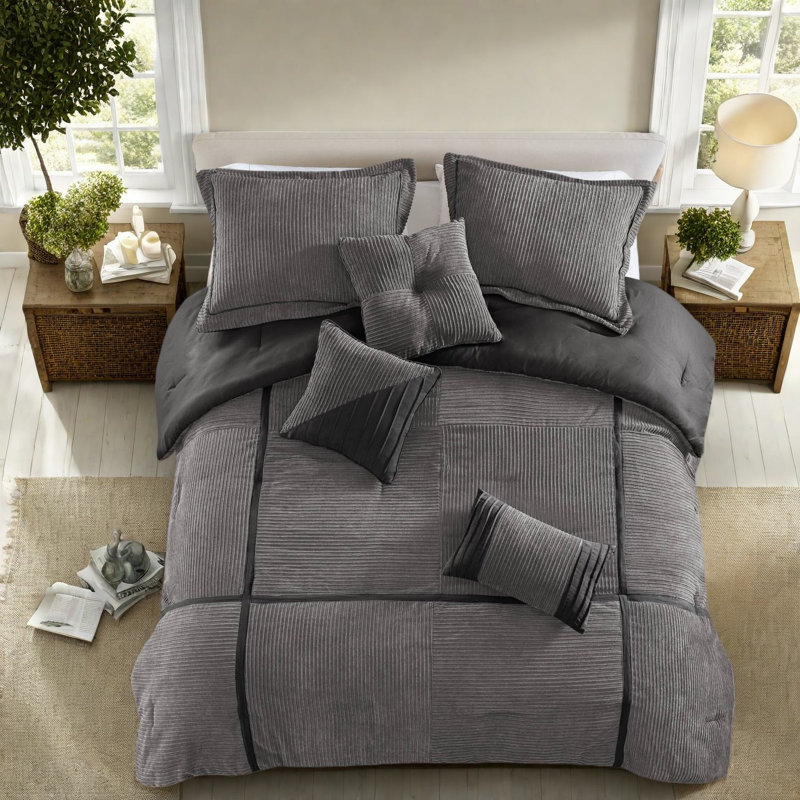 Cozy Bedding Sets, Polyester Cal King Modern Lodge Style For Home