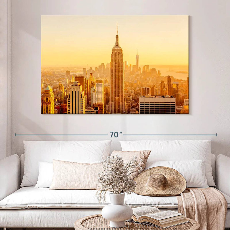 Ravi New York Golden Sunset, H 34 po x l 51 po
