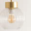 18cm H Glass Globe Pendant Shade ( Slip-On ) in Clear
