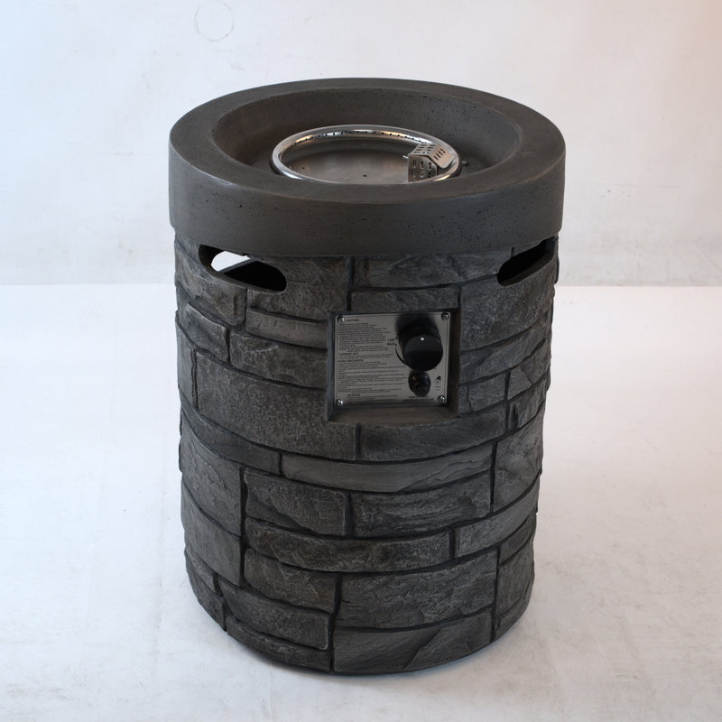 20 Inch Diameter Outdoor Gas Fire Pit, 32000 , , With Lava Stones And Rainproof Housing Stove, Diameter, Approved, Covering