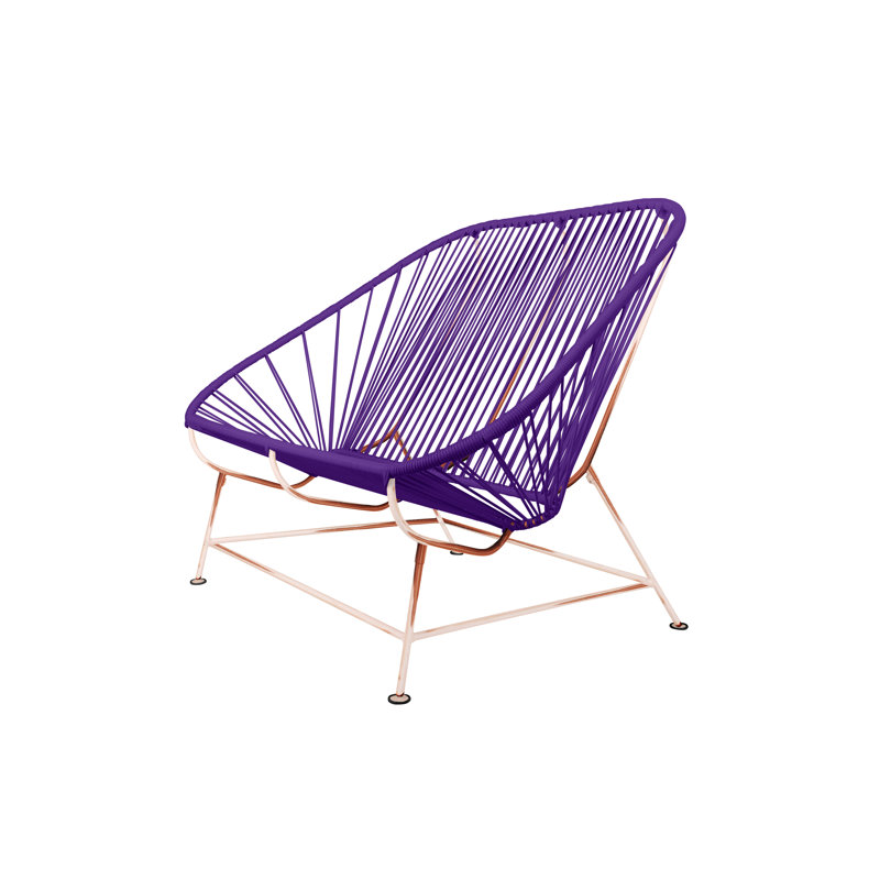 InLove Indoor/Outdoor Handmade Loveseat, Purple/Copper