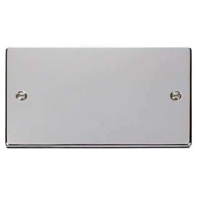 Polished Chrome 2 Gang Blank Plate