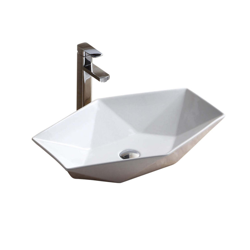 Modern Vitreous China Specialty Vessel Bathroom Sink