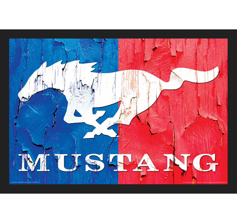 Mustang Car Logo, impression sur papier encadrée