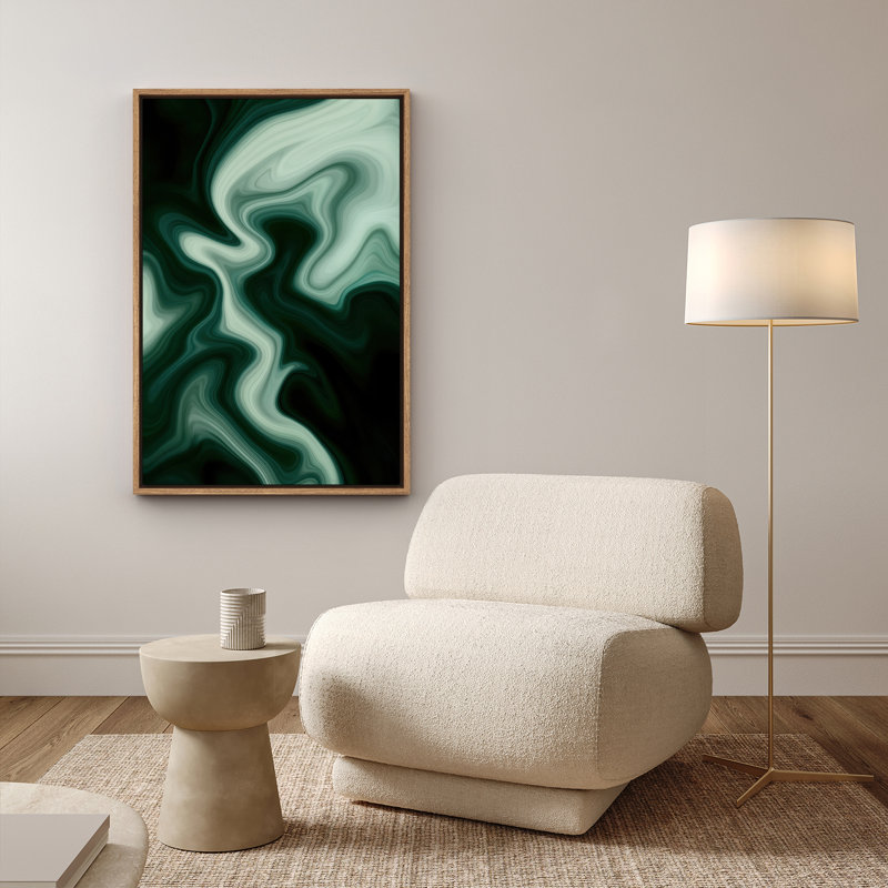 Art mural encadré abstrait rétro antique classique pour chambre à coucher, H 36 po x l 24 po, Naturel