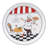 Lorren Home Trends 2 Piece Round 12" Pizza-Serving Platters, Chef Design