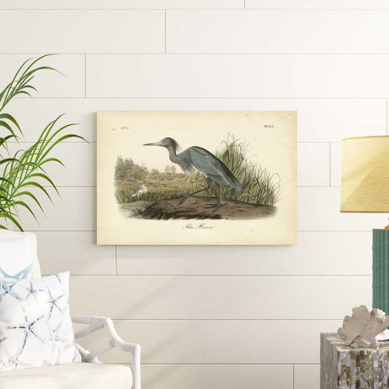 «Blue Heron», impression sur toile, H 24 po x l 36 po