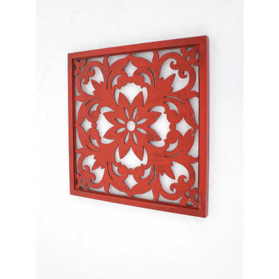 Traditional Abstract Wall Decor on Solid Wood