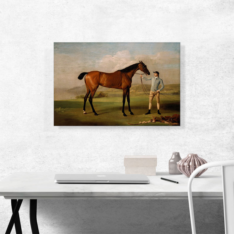 «Molly Longlegs» par George Stubbs, reproduction d'art sur toile tendue, H 18 po x l 26 po x P 0,75 po