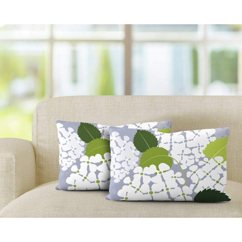 Polyester / Mélange de polyester Housse de coussin rectangulaire intérieure / extérieure lombaire et insert, Gris